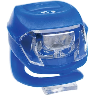 Lámpa BIKEFUN PIXIE első 2 fehér LED 2 funkció, szilikon, kék - JY-267F-2B-BLUE