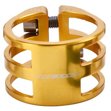 Acor AQR-21303 duplacsavaros nyeregcső bilincs [arany, 31.8 mm]