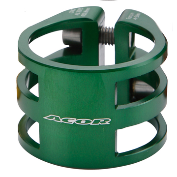 Acor AQR-21303 duplacsavaros nyeregcső bilincs [zöld, 34.9 mm]