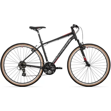 Rock Machine Crossride 100 FÉRFI cross TREKKING kerékpár [18" (M), matt fekete/piros/szürke]