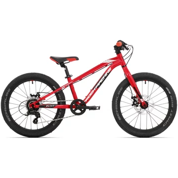 Rock Machine Blizz 20 MD 20"-os gyermek MTB HEGYI kerékpár [10", fényes sötétpiros/fekete/fehér]