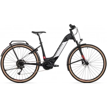 Rock Machine Crossride INT e400 B Touring elektromos cross kerékpár [17" (M), fényes fekete/fehér/piros]