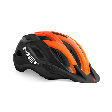 MET Crossover kerékpáros sisak [fényes fekete-narancs, 60-64 cm (XL)]