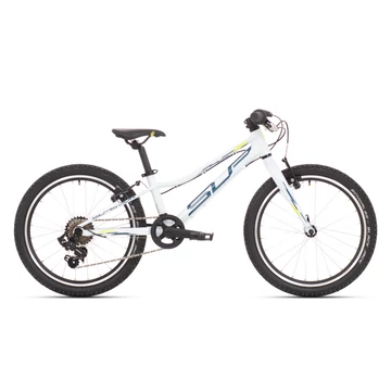 Superior Racer XC 20 20"-os gyermek kerékpár [9", fényes fehér/kék/sárga]