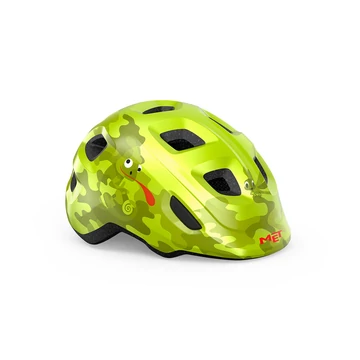MET Hooray gyermek kerékpáros sisak [fényes lime-kaméleon, 52-55 cm (S)]