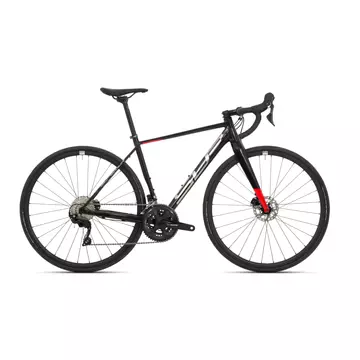 Superior X-ROAD Issue országúti kerékpár [56 cm (L), fényes metál fekete-króm ezüst-team piros]