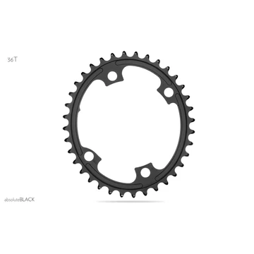 Lánckerék Országúti OVAL 110BCD asszim Shimano 9100/8000 4 lyukas fekete 38T