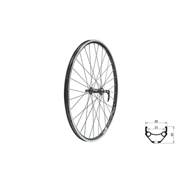Fűzött első kerék KLS DRAFT V-brake F, 28/29", black