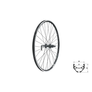 Fűzött hátsó kerék KLS DRAFT V-brake R, 28/29", black