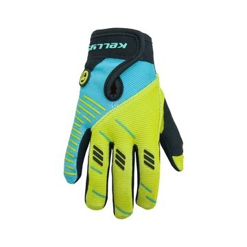 Kesztyű KELLYS Gouki, blue-lime, small