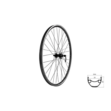 Fűzött első kerék KLS DRAFT DSC 23, 27,5" F, black