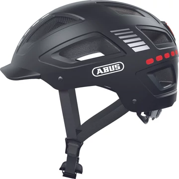 ABUS kerékpáros városi sisak Hyban 2.0 LED, ABS, signal black, M (52-58 cm)