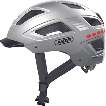 ABUS kerékpáros városi sisak Hyban 2.0 LED, ABS, signal silver, M (52-58 cm)