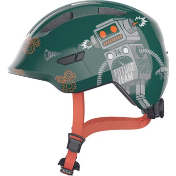 ABUS kerékpáros gyerek sisak Smiley 3.0, In-Mold, green robo, S (45-50 cm)