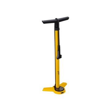 BBB Cycling kerékpáros állópumpa BFP-27 AirSteel, acél, sárga