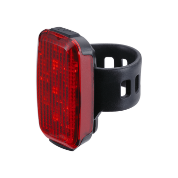 BBB Cycling kerékpáros hátsó lámpa BLS-147 Spot, 4 lumen, 3 mód, micro USB tölthető 300mAh akku, gumis felfogatással