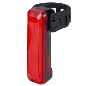 BBB Cycling kerékpáros hátsó lámpa BLS-167 SignalBrake, féklámpa funkcióval, 20 lumen, 5 mód, micro USB tölthető 300mAh akku, gumis felfogatással