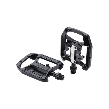 BBB Cycling kerékpáros kétfunkciós pedál DualChoice BPD-61, taposó- és SPD pedál egyben, ipari csapágyazás, fekete