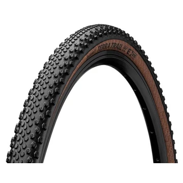 Continental gravel-cyclocross kerékpáros külső gumi 40-622 Terra Trail ShieldWall 700x40C fekete/barna hajtogathatós Skin