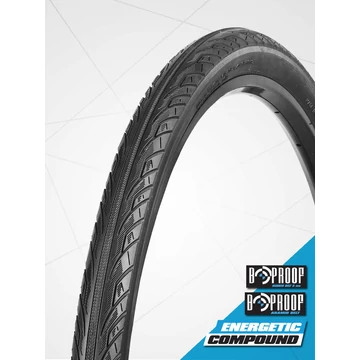 Vee Tire kerékpáros külső gumi 47-559 26x1,75 VRB315 ZILENT Energetic Compound, 5 mm defektvédelemmel, reflektoros, fekete (B31524)