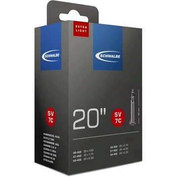 BELSŐ SCHWALBE 20 SV7C 20x1,50-2,35 EXTRA LIGHT 40MM 95g {25/7}
