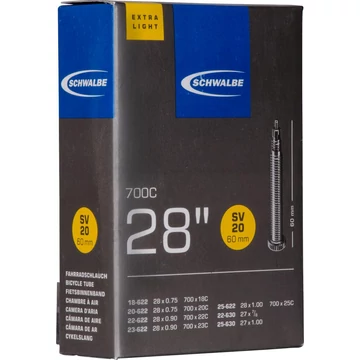 BELSŐ SCHWALBE 622 SV20 622/630-18/25 EXTRA LIGHT 60MM 65g {25/7}
