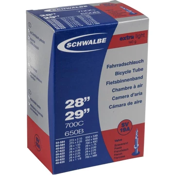 BELSŐ SCHWALBE 29/27,5 SV19A 29/27,5x1,50-2,40 EXTRA LIGHT 40MM 140g {25/7}