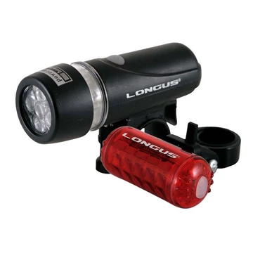 LÁMPASZETT LONGUS E+H 3 FUNKCIÓS/5LED+4 FUNKCIÓS/5LED FEKETE {5/4}