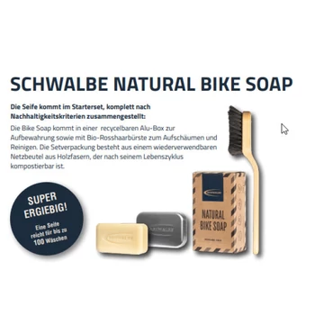 SZAPPAN SCHWALBE NATURAL BIKE SOAP SZETT(DOBOZ, SZAPPAN, KEFE)