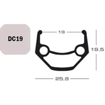 FELNI 29"/622 36L EXAL DC19 6,5MM SZELEP SZIMPLA SZEG TÁRCSAFÉK FEKETE 595g{4/4}