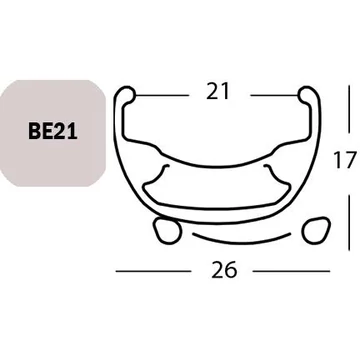 FELNI 29"/622 36L EXAL BE21 6,5MM SZELEP SZIMPLA SZEG TÁRCSAFÉK FEKETE 620g{4/4}