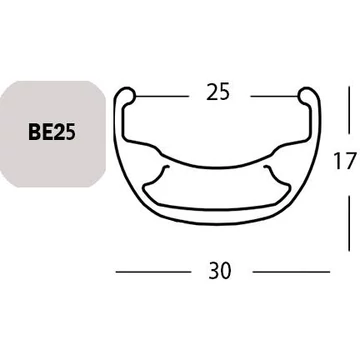 FELNI 26" 36L EXAL BE25 6,5MM SZELEP SZIMPLA SZEG. TÁRCSAFÉKES FEKETE 560g{4/4}