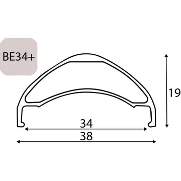 FELNI 29"/622 32L EXAL BE34+ 6,5MM SZELEP SZEG NÉLKÜL TÁRCSAFÉK FEKETE 465g{4/4}