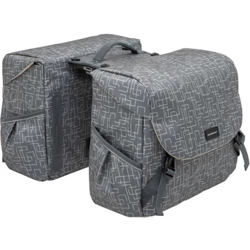 KERÉKPÁROS TÁSKA NEWLOOXS MONDI JOY DUPLA IVY SZÜRKE 38L MIK 37X26X32CM(X2)