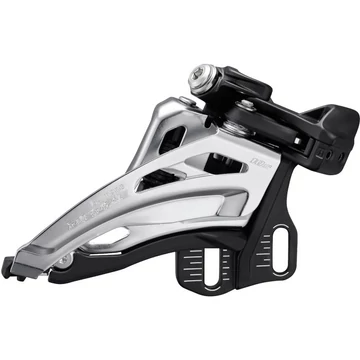 SHIMANO FRONT DERAILLEUR, FD-M4100-E, DEORE, FOR 2X10, SIDE SWING, FRONT-PULL, E