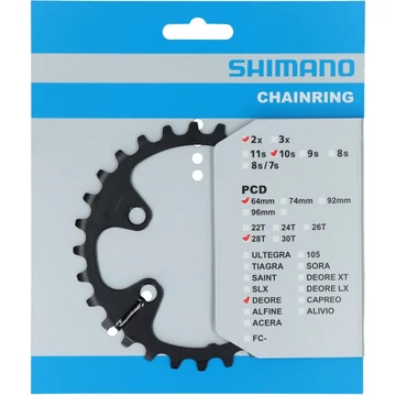 SHIMANO FC-M6000-2 CHAINRING 28T BG