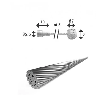 Bowden fék 4000x1,5mm galv.2 niplivel BR-X86