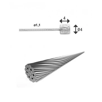 Bowden váltó rozsdam.19 szálas1,1x4000mm 4x4-es niplivel SH-X16