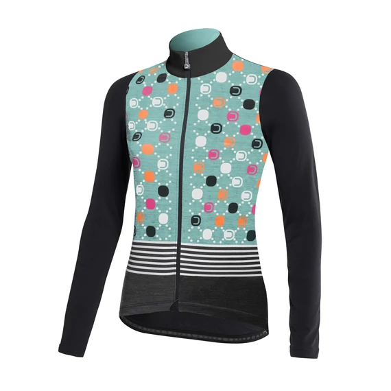 DOTOUT NŐI MEZ HOSSZÚUJJÚ FANATICA WOOL TURQUOISE-BLACK (A23W510669)