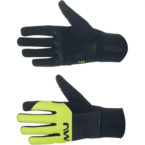 Kesztyű NORTHWAVE téli FAST GEL FEKETE/FLUO SÁRGA