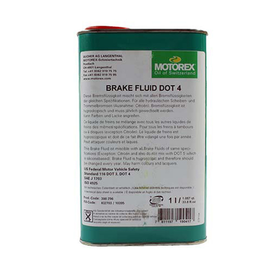 BRAKE FLUID DOT 4 fékfolyadék (165 celsius forráspont) 1 liter
