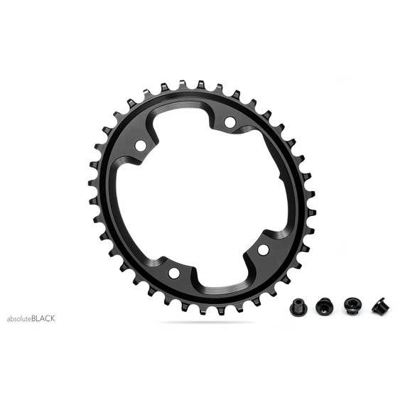Lánckerék CX OVAL 110BCD asszimetrikus 4 lyukas fekete 40T csavarral