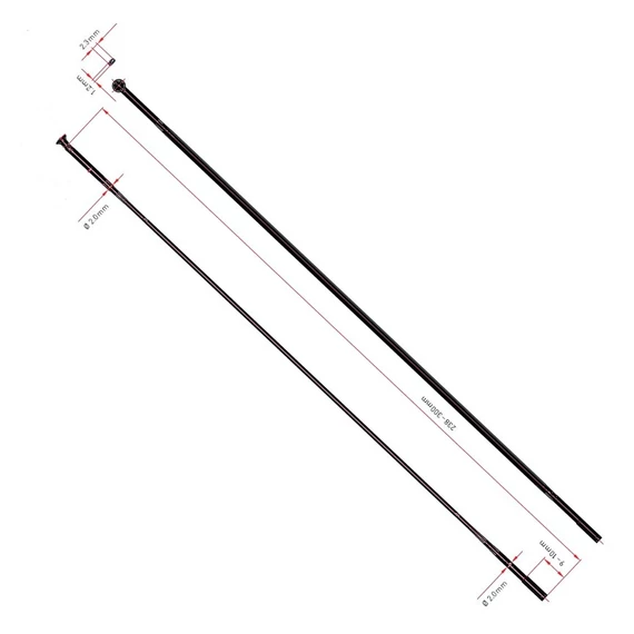 Küllő DT Swiss Aero comp egyenes 2.0/2.3/1,25x260 fekete