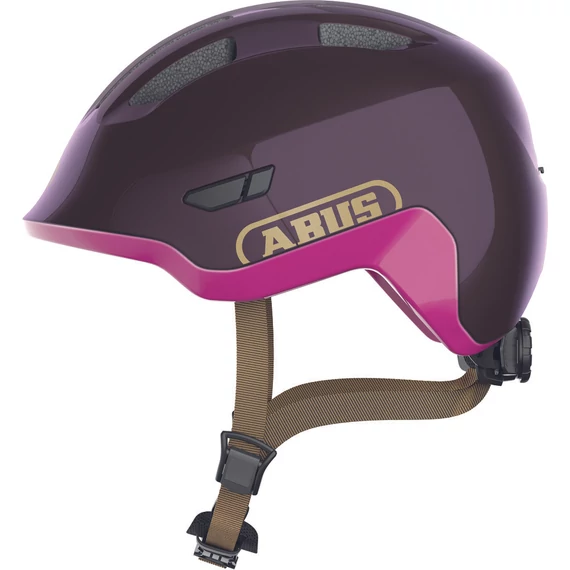 ABUS kerékpáros gyerek sisak Smiley 3.0 ACE LED, In-Mold, royal purple, M (50-55 cm)
