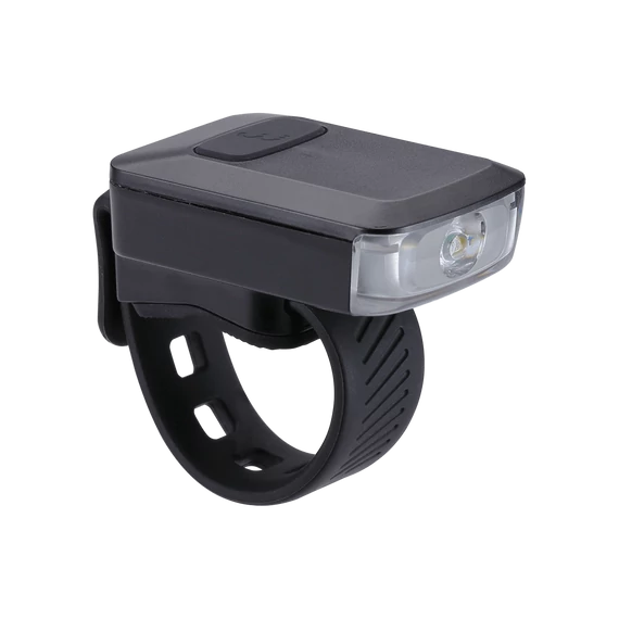 BBB Cycling kerékpáros első lámpa BLS-151 Spark 2.0, 45 lumen, 4mód, micro USB tölthető 300 mAh akku, gumis felfogatással