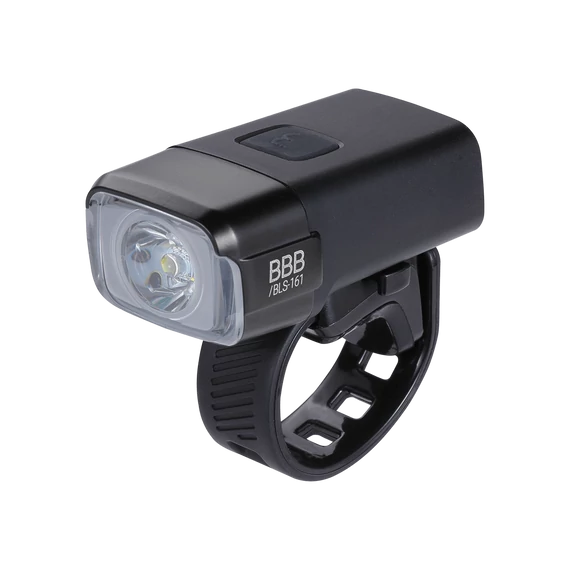 BBB Cycling kerékpáros első lámpa BLS-161 NanoStrike, 600 lumen, 6 mód, micro USB tölthető 2000mAh akku, gumis felfogatással