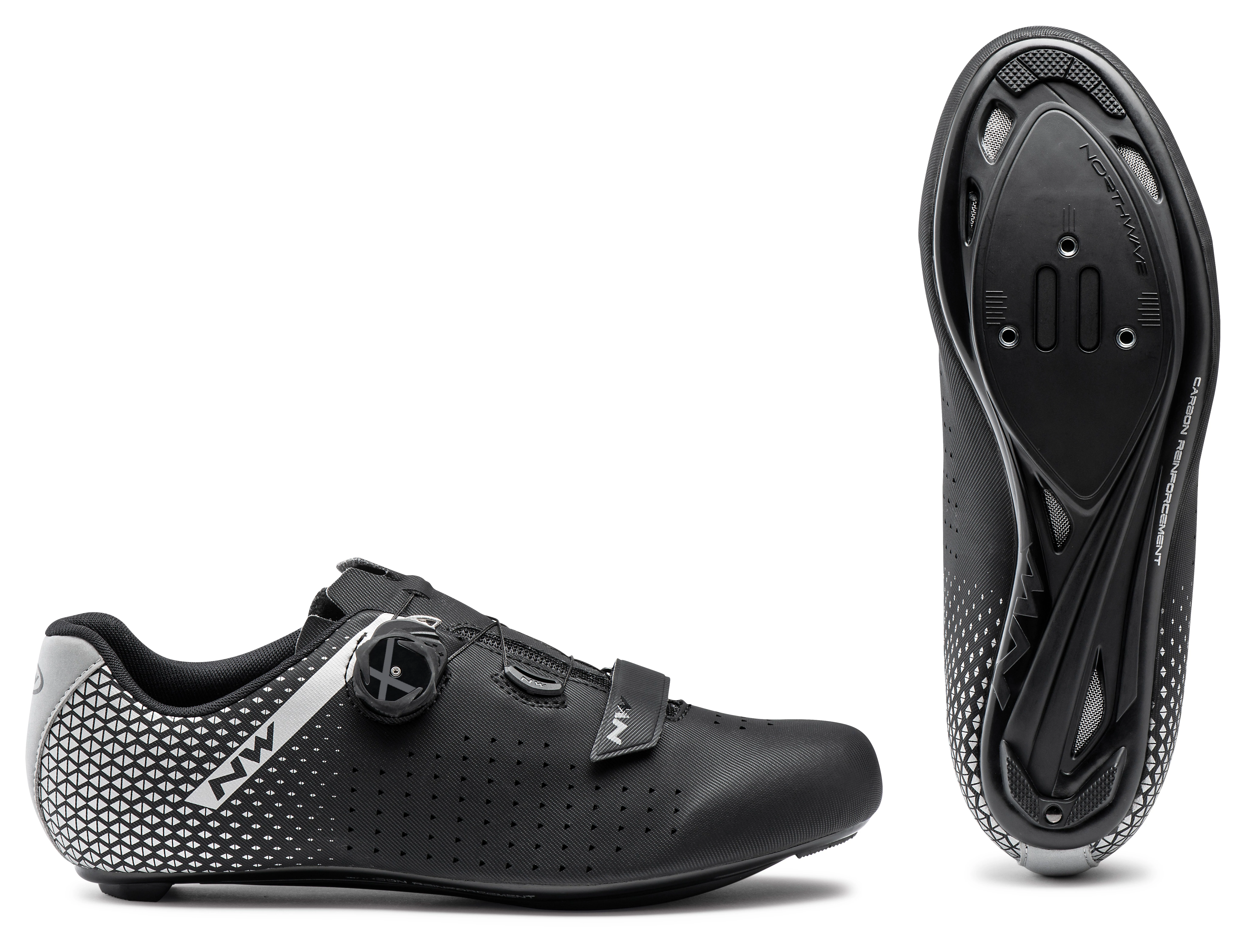 Cipő NORTHWAVE ROAD CORE PLUS 2 W FEKETE/EZÜST