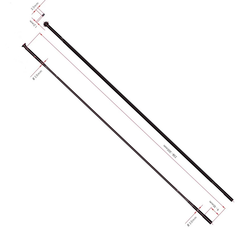 Küllő DT Swiss Aero comp egyenes 2.0/2.3/1,25x265 fekete