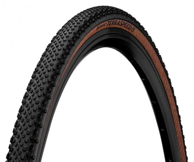 Continental gravel-cyclocross kerékpáros külső gumi 45-622 Terra Speed ProTection 28x1,7, hookless felni kompatibilis, tubeless ready, fekete/transparent hajtogathatós Skin