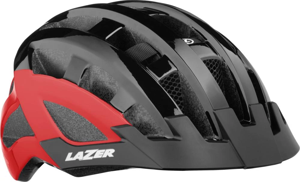 FEJVÉDŐ LAZER COMPACT DLX FEKETE PIROS UNISIZE